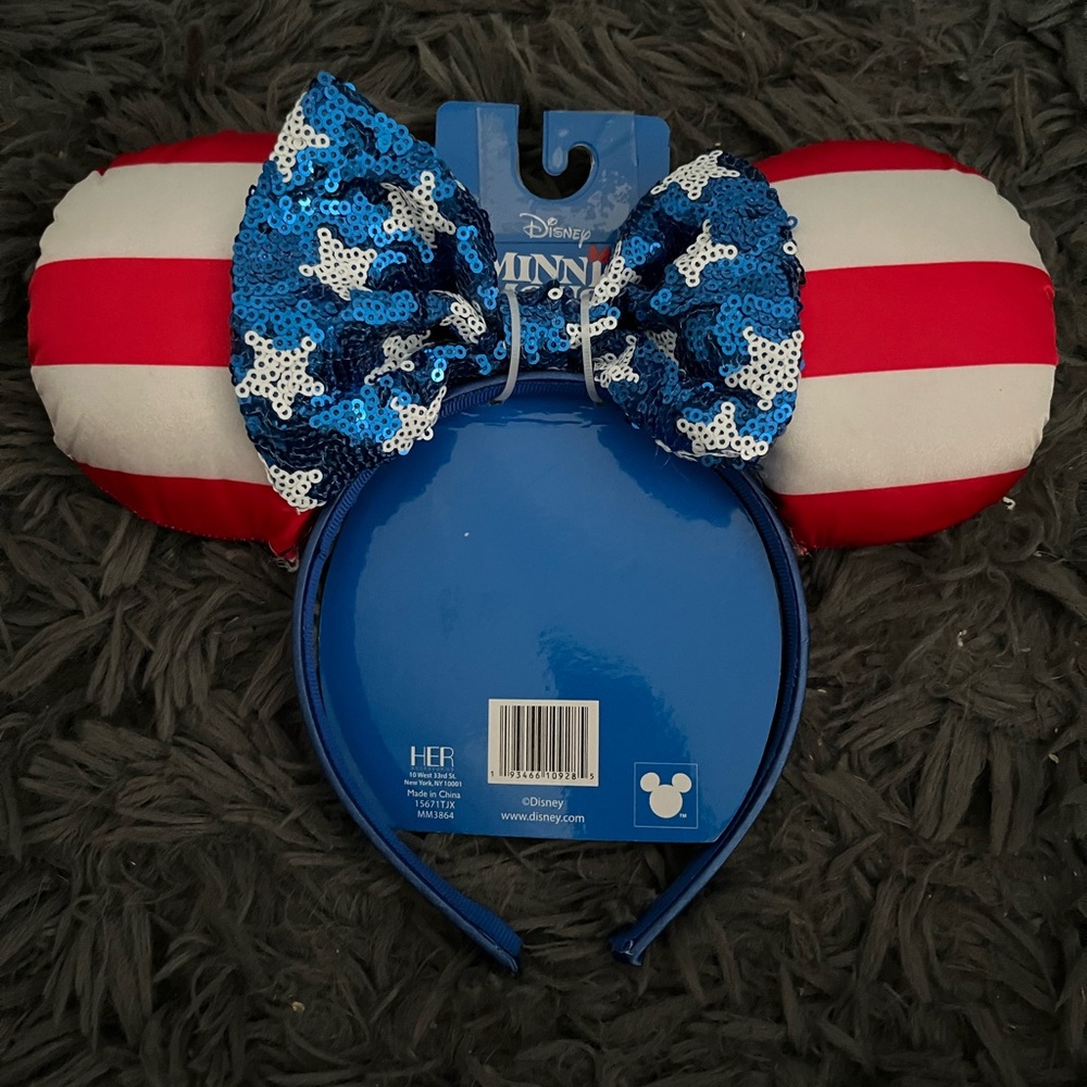 NWT Disney Minnie Mouse Red and Blue Sequin Headband